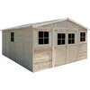 Image de Abri de jardin en bois avec les planchers imprégné -h246x418x522 cm-20 m²