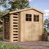 Image de Abri de jardin en bois et range bûches extérieur - 3,53 + 0,97 m2