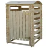 Image de Cache poubelle en bois à porte verrouillables - 97cm x 97cm x h137cm