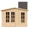 Image de Abri de jardin en bois 6 m2 - avec des bardeaux bitumineux - marron