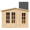 Image de Abri de jardin en bois 6 m2 - avec des bardeaux bitumineux - noir