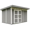Image de Abri de jardin qualité premium 9m² l412xl279xh237 cm - gris foncé