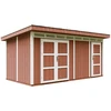 Image de Abri de jardin qualité premium 8.52+2.95 m² garage moto exterieur - rouge