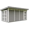 Image de Abri de jardin qualité premium 8.52+2.95 m² garage moto exterieur gris foncé