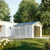 Image de Garage qualité premium 13 m² - l378xl412 cm - beige