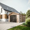 Image de Garage qualité premium 17 m² - l378xl530 cm machines de jardinage - beige