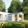 Image de Garage qualité premium 13 m² - l378xl412 cm - marron