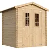 Image de Abri de jardin en bois avec sol traité - l186xl196xh218 cm - 2,82 m2