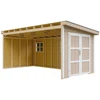 Image de Abri de jardin qualité premium 11,47 m² - h231x248x530 cm - marron