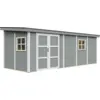 Image de Abri de jardin qualité premium 14,3 m² - h231x248x648 cm - gris