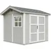 Image de Abri de jardin qualité premium 5,9m² h252x250x294cm bardeaux bitumineux gris