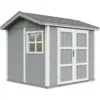 Image de Abri de jardin qualité premium 5,9m² h252x250x294cm bardeaux bitumineux gris