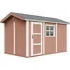 Image de Abri de jardin qualité premium 8,68m² 252x250x412cm bardeaux bitumineux rouge