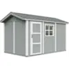 Image de Abri de jardin qualité premium 8,68m² 252x250x412cm bardeaux bitumineux gris