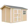 Image de Abri de jardin qualité premium 8,68m² 252x250x412 cm bardeaux bitumineux jaune