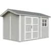 Image de Abri de jardin qualité premium 8,68m² 252x250x412 cm bardeaux bitumineux gris
