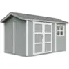 Image de Abri de jardin qualité premium 8,68m² 252x250x412cm bardeaux bitumineux gris