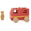 Image de Petit camion de pompier en bois animaux