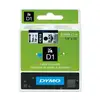 Image de DYMO 43610 Ruban D1 Standard Noir sur Transparent 6mm x 7m - S0720770