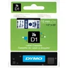 Image de DYMO 45014 Ruban D1 Standard 12mm x 7m Bleu sur Blanc - S0720540