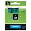 Image de DYMO 45019 Ruban D1 Standard 12mm x 7m Noir sur Vert - S0720590