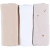 Image de Lot de 3 langes en mousseline bali, moka & snow (70x70 cm)