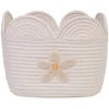 Image de Panier de rangement fleur écru (30 x 20 cm)