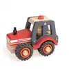 Image de Tracteur rouge en bois