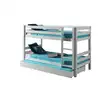 Image de Vipack pino lits superposés pin massif blanc 209 x 105 x 140 cm + lit gigogne