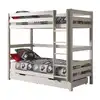 Image de Vipack pino lits superposés pin massif blanc 209x105x182cm + lot de 2 tiroirs