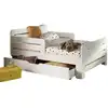 Image de Vipack lit evolutif pour enfant jumper blanc + tiroir de lit + matelas