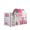 Image de Vipack pino lit sureleve avec sommier blanc little princess
