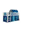 Image de Vipack pino lit sureleve pin massif avec sommier blanc space
