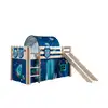 Image de Vipack pino lit compact avec toboggan pin massif astro