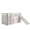 Image de Vipack pino lit mezzanine avec toboggan + rideau de lit birdy