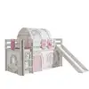 Image de Vipack pino lit mezzanine avec toboggan blanc birdy