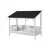 Image de Vipack malia lit cabane 90x200 avec toit noir