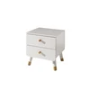 Image de Vipack chevet billy blanc satin