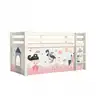 Image de Vipack pino lit sureleve en pin massif avec sommier blanc princesse