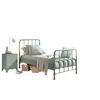 Image de Lit et chevet 90x200 vert bronxx