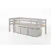 Image de Lit mi-hauteur + 3 tiroirs blanc