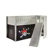 Image de Scott lit mezzanine toboggan et rideau caribian pirates