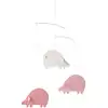 Image de Mobile 3 cochons contents roses