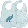 Image de Lot de 2 bavoirs imperméables à velcro elphee bleu