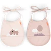 Image de Bavoir petit lot de 2 happy clouds rose