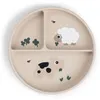 Image de Assiette à compartiments stick&stay tiny farm sable
