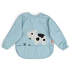 Image de Bavoir à manches avec poche tiny farm bleu