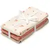Image de Lot de 3 langes bébé en mousseline bows (70 x 70 cm)