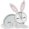 Image de Lampe veilleuse lapin gris clair