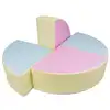 Image de Set de 4 blocs en mousse rose bleu jaune pastel